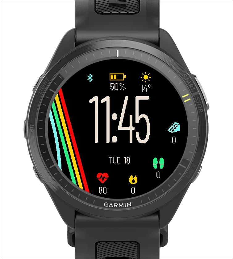 ARC-R Four Lines Fan on a Garmin Forerunner 970